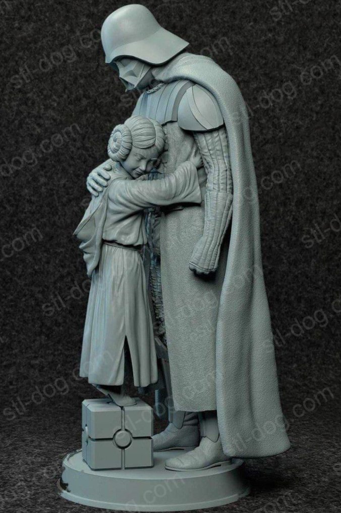 星球大战（Star Wars）达斯·维德（Darth Vader）和莱娅（Leia）3D打印图纸